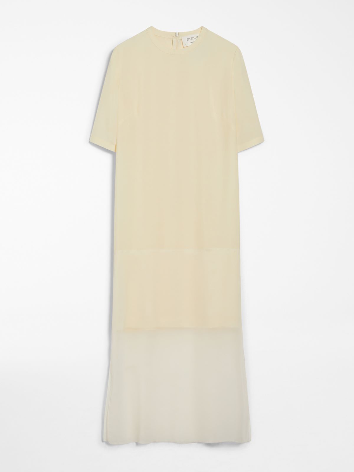 Dress with chiffon insert