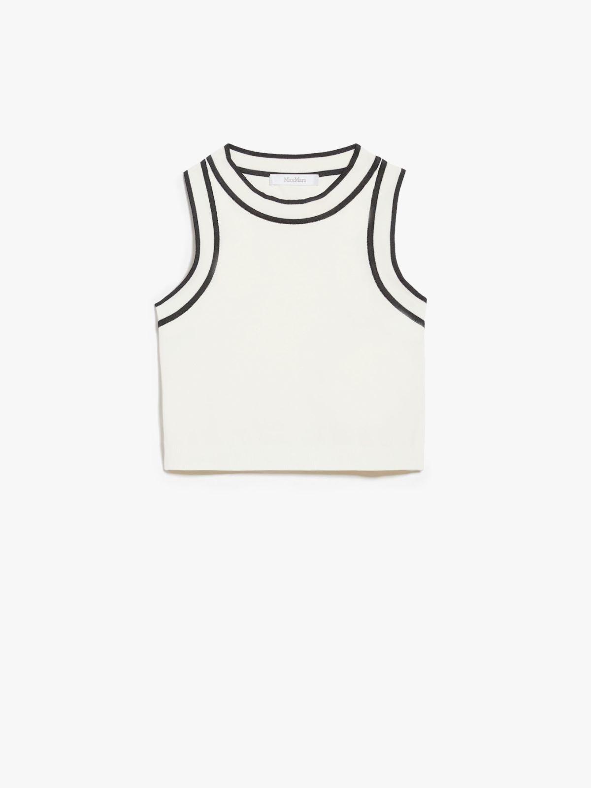 Crop top in polished cotton