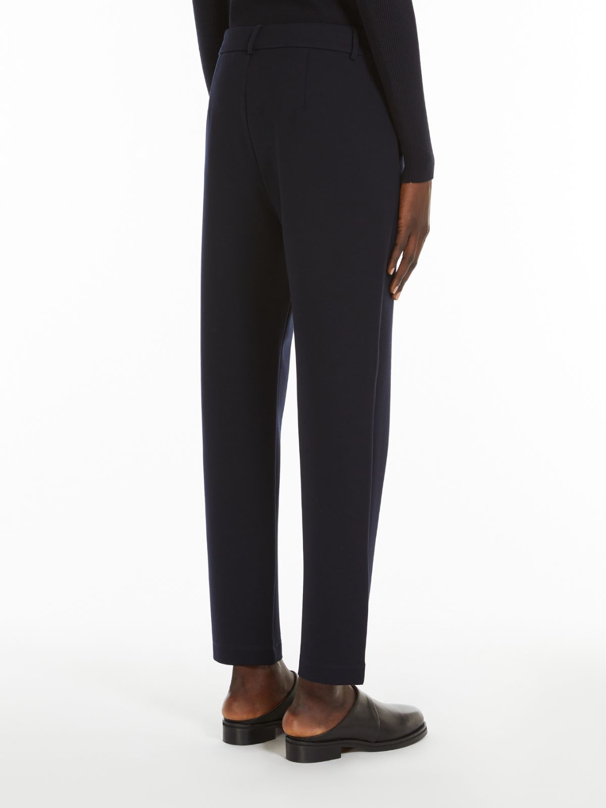 Straight viscose trousers