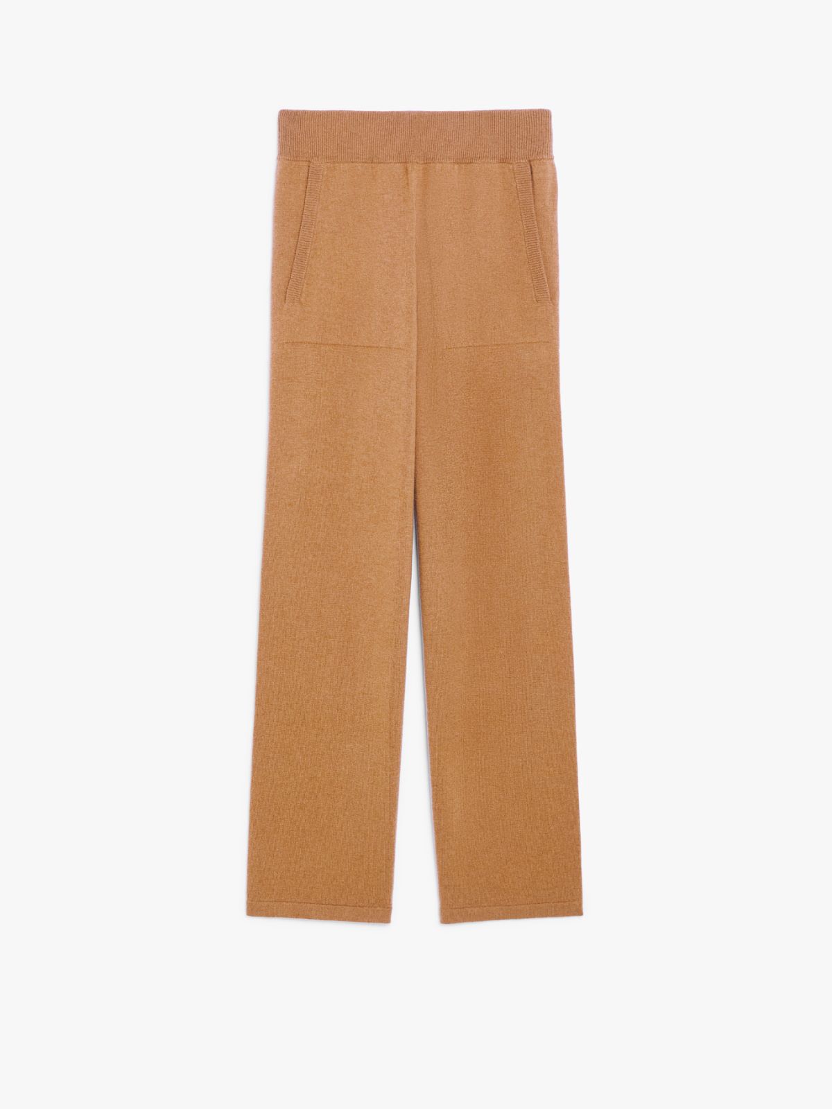 Wool and cashmere yarn trousers