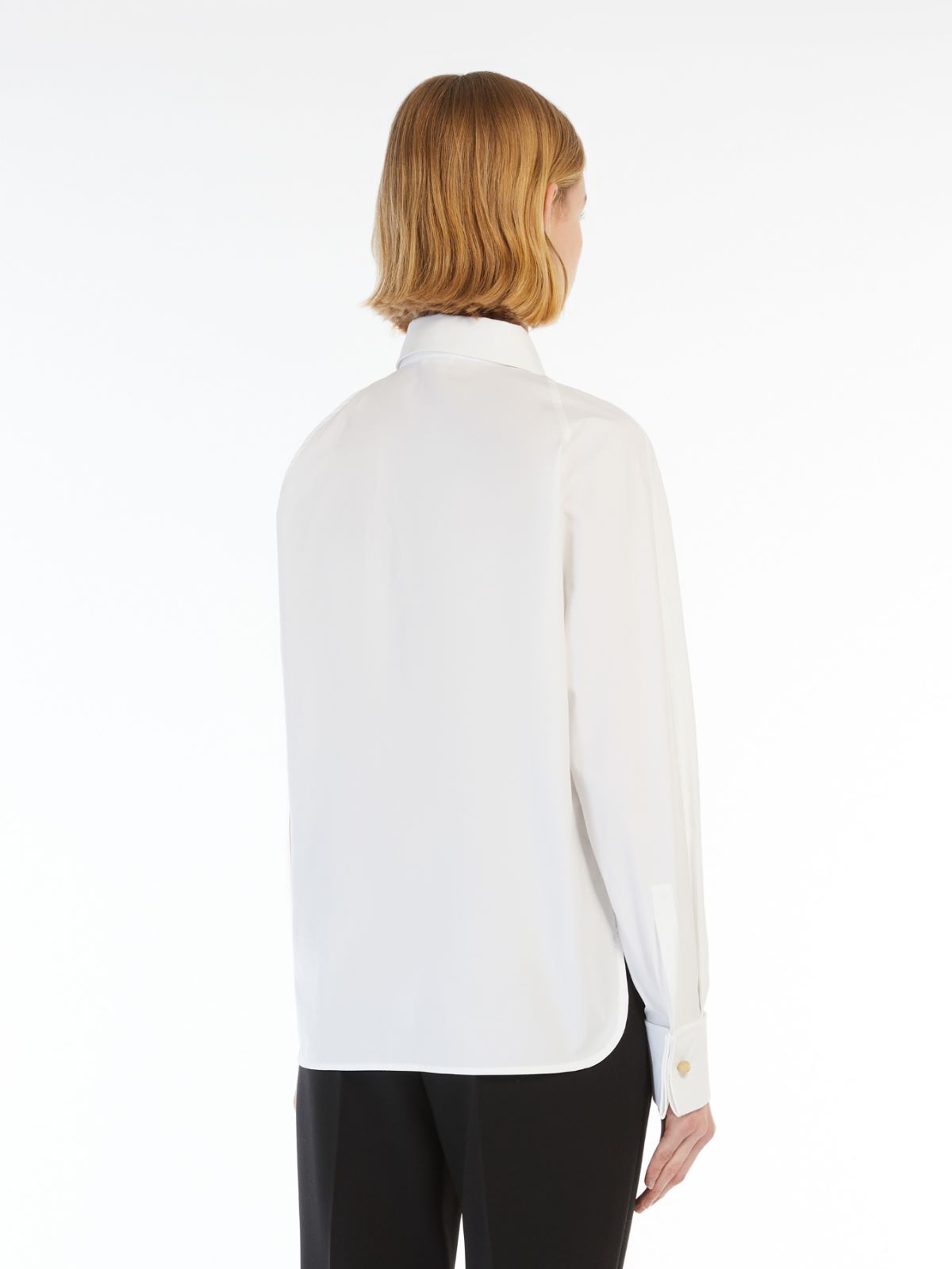 One-shoulder cotton shirt