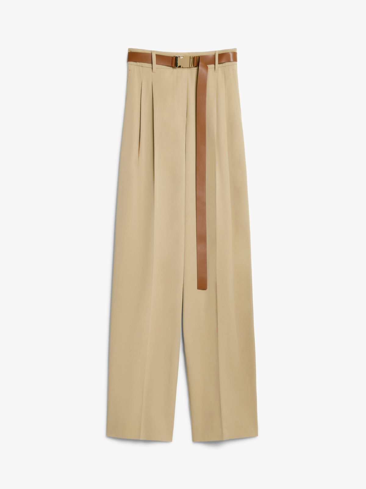 Canvas trousers with belt
