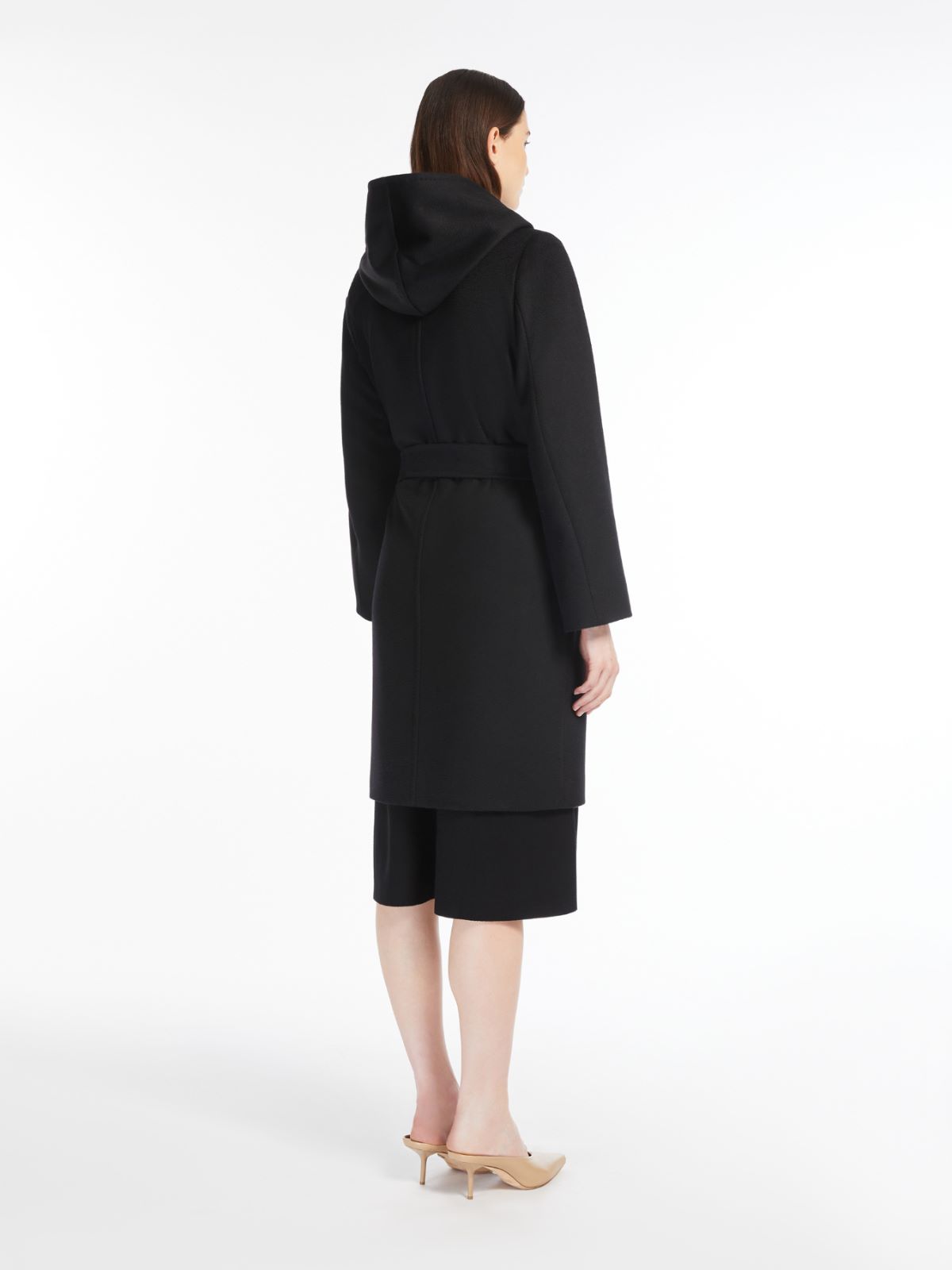Hooded wool coat