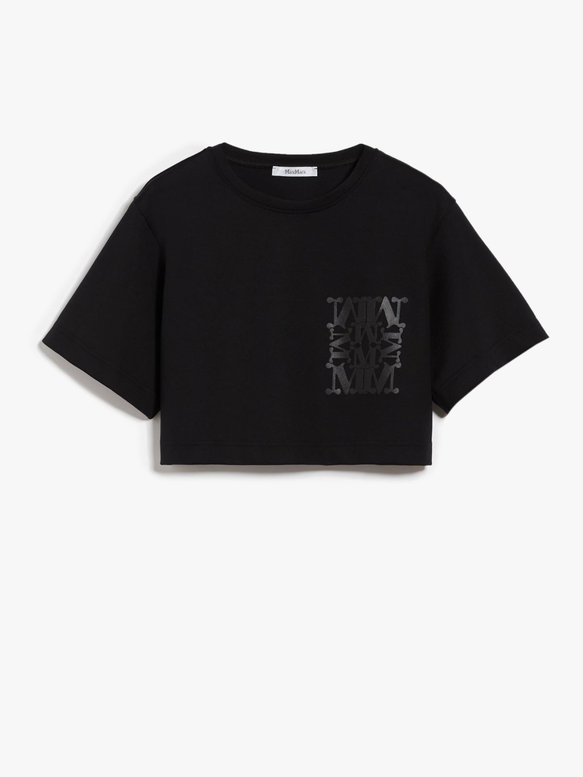 Scuba jersey cropped T-shirt