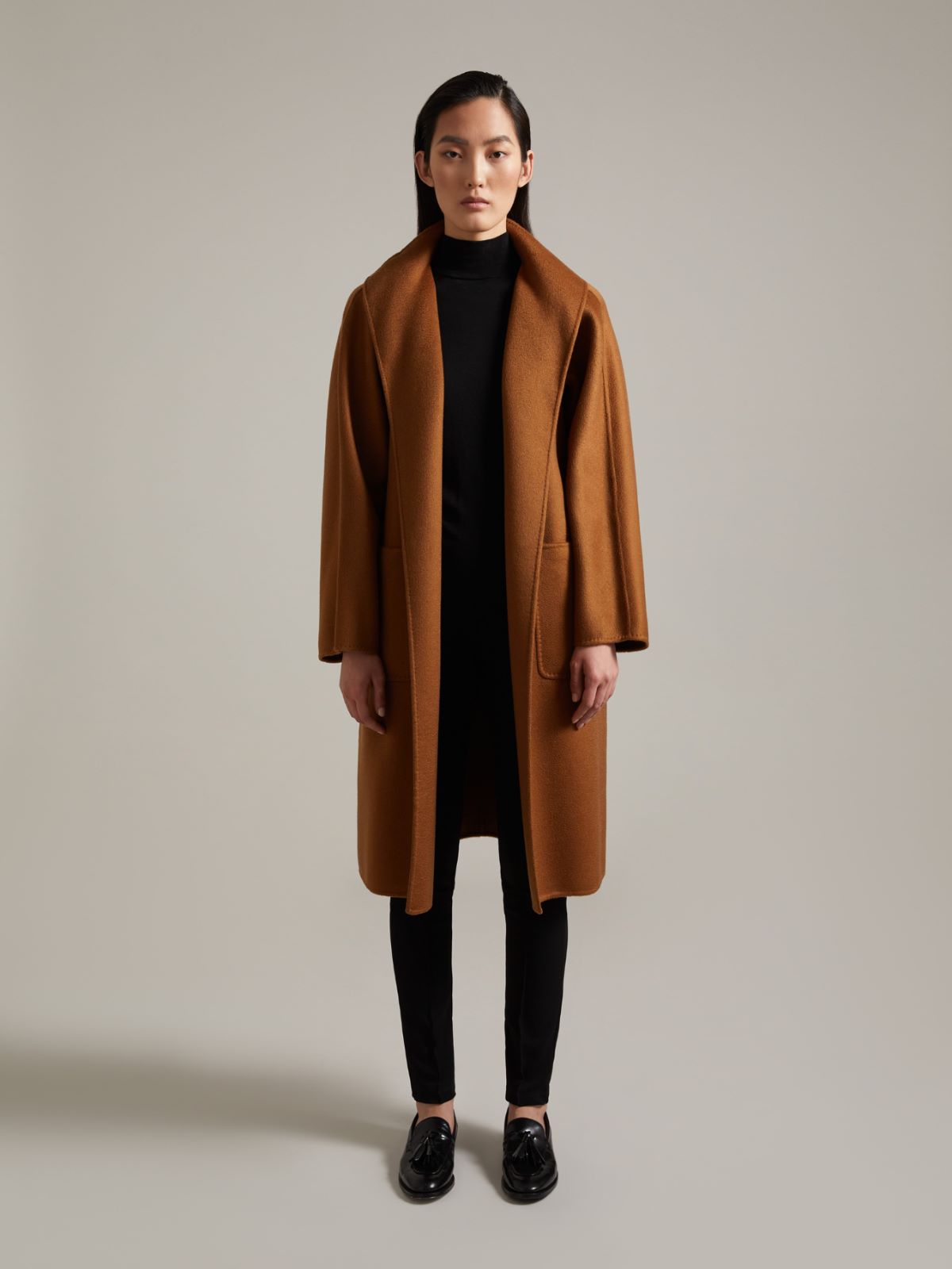 Cashmere cardigan coat