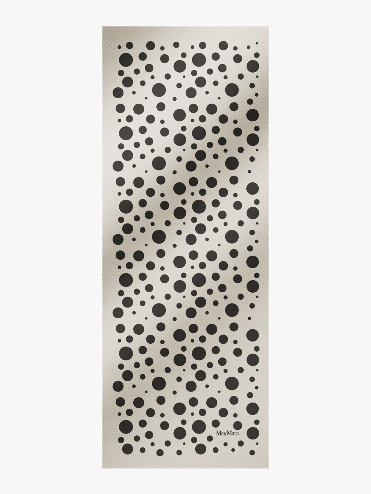 Polka dot cashmere and silk stole