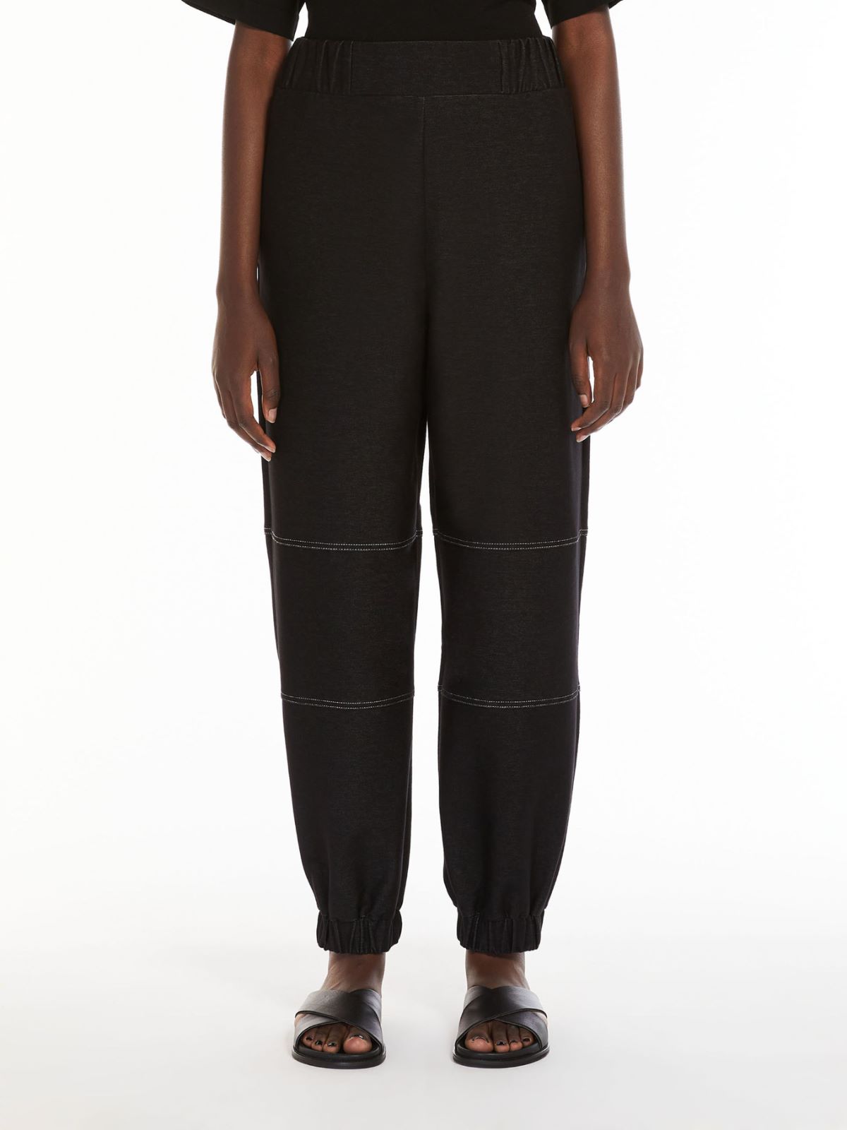 Denim-look jersey joggers