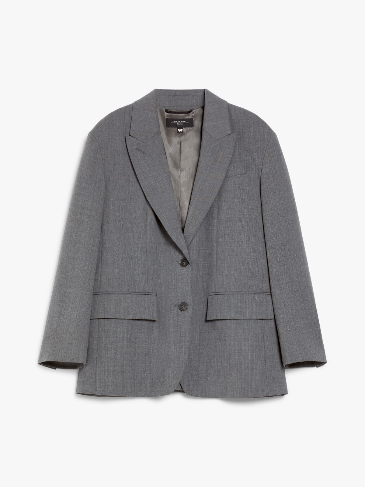 Oversized wool-blend gabardine blazer