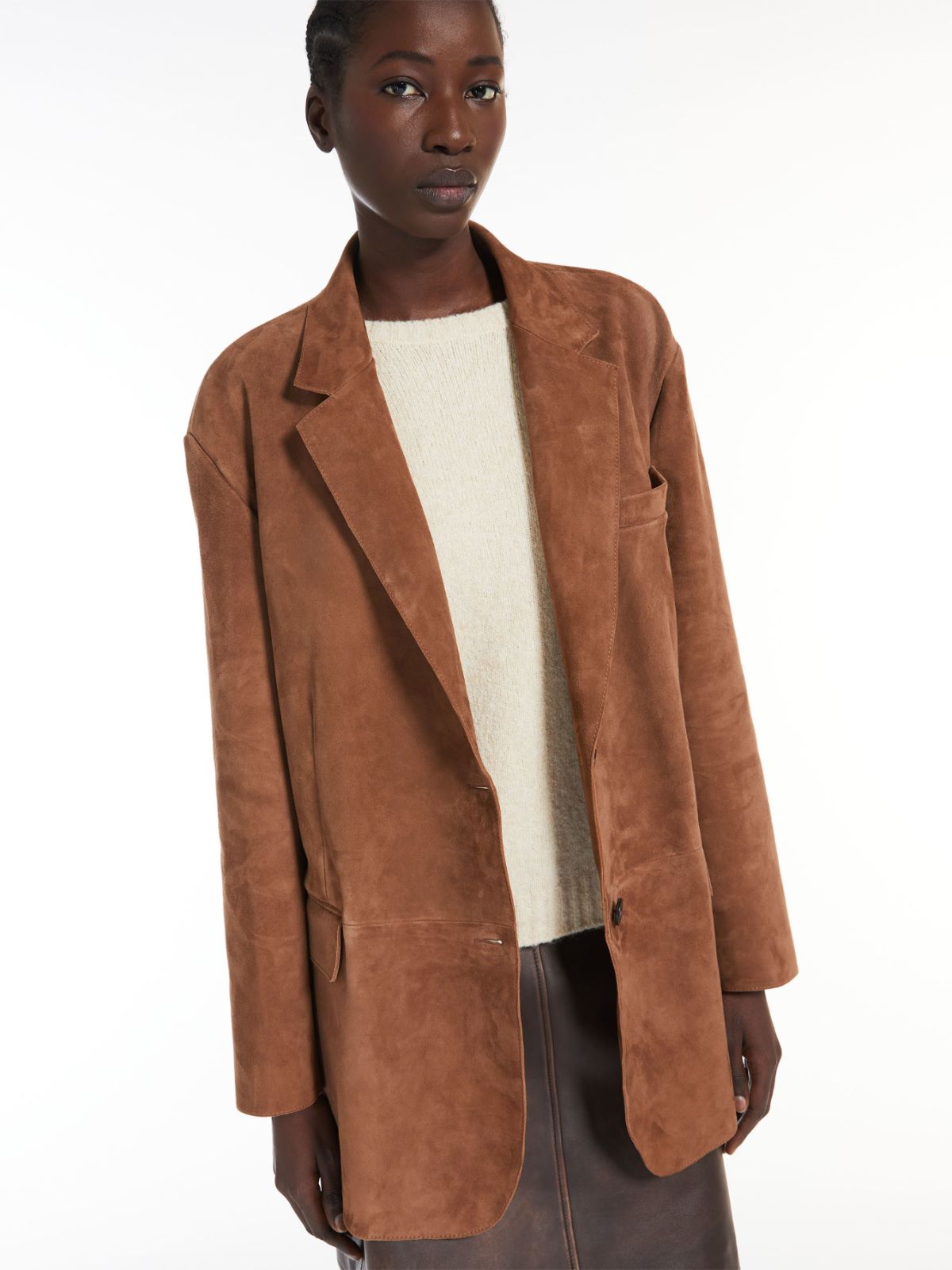 Oversized suede jacket