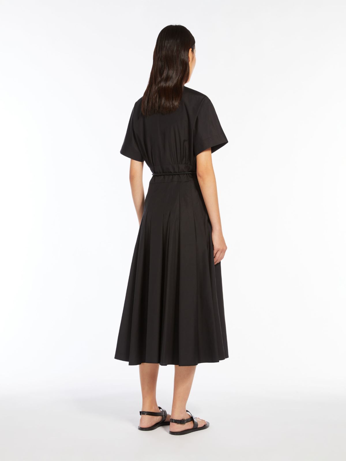 Poplin crossover dress