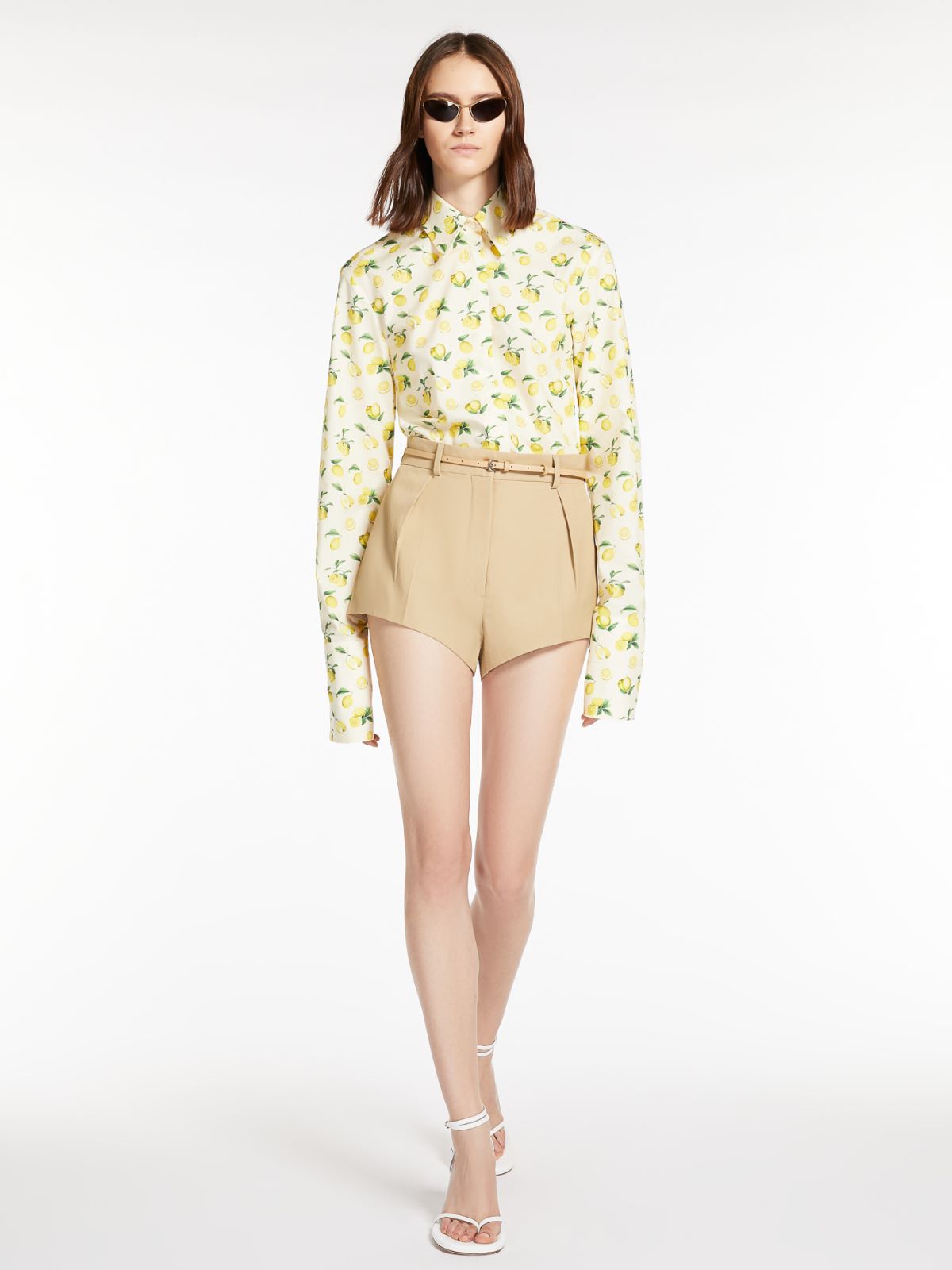 Printed poplin shirt