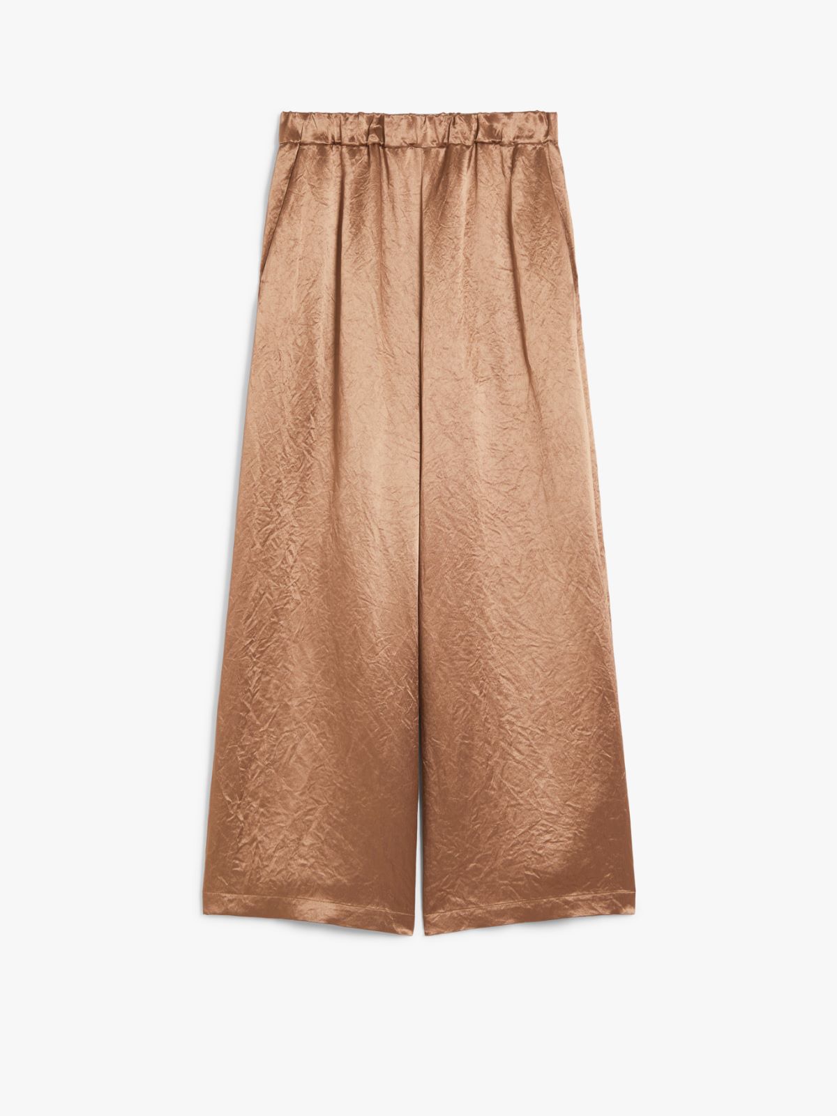 Cropped satin trousers