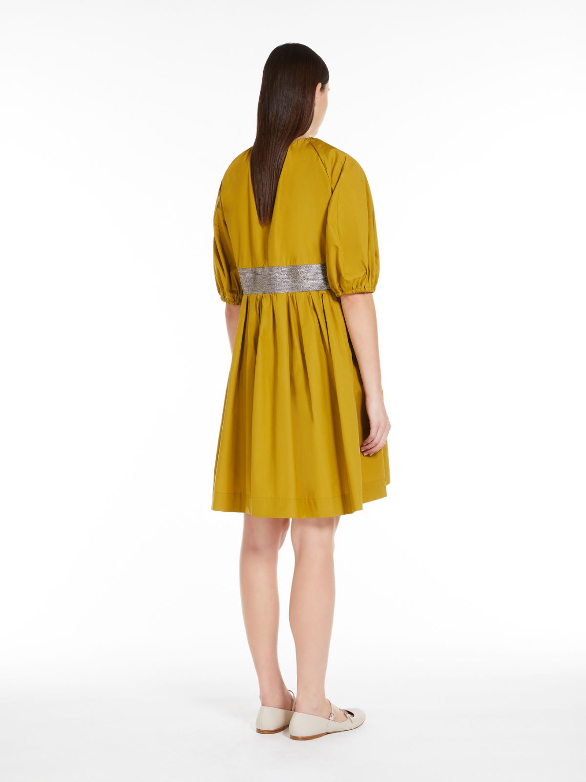 Short cotton poplin dress