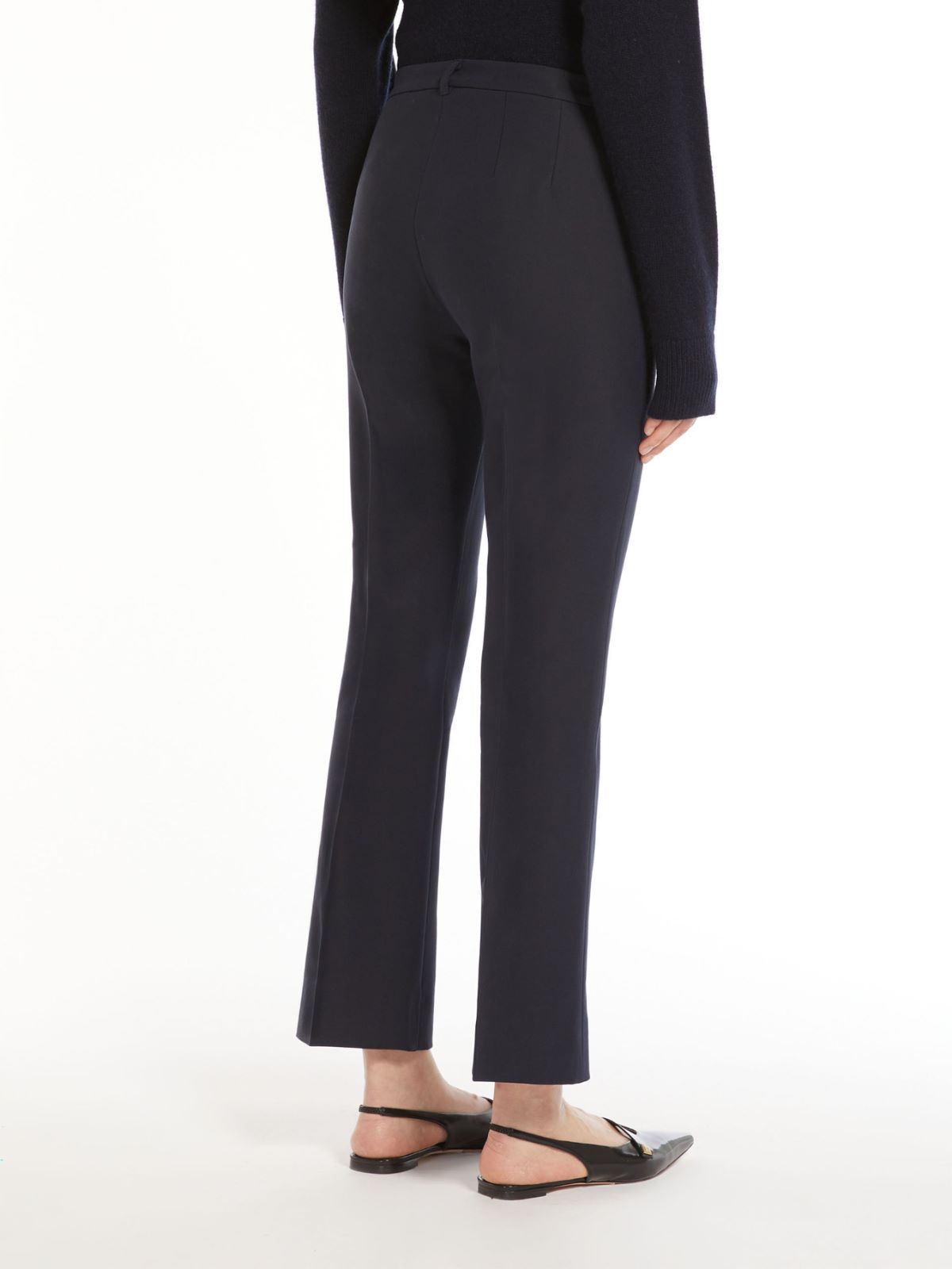 Cotton and viscose trousers
