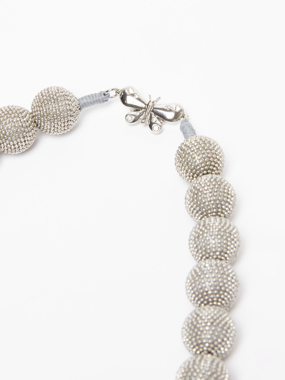 Ball-adorned choker necklace