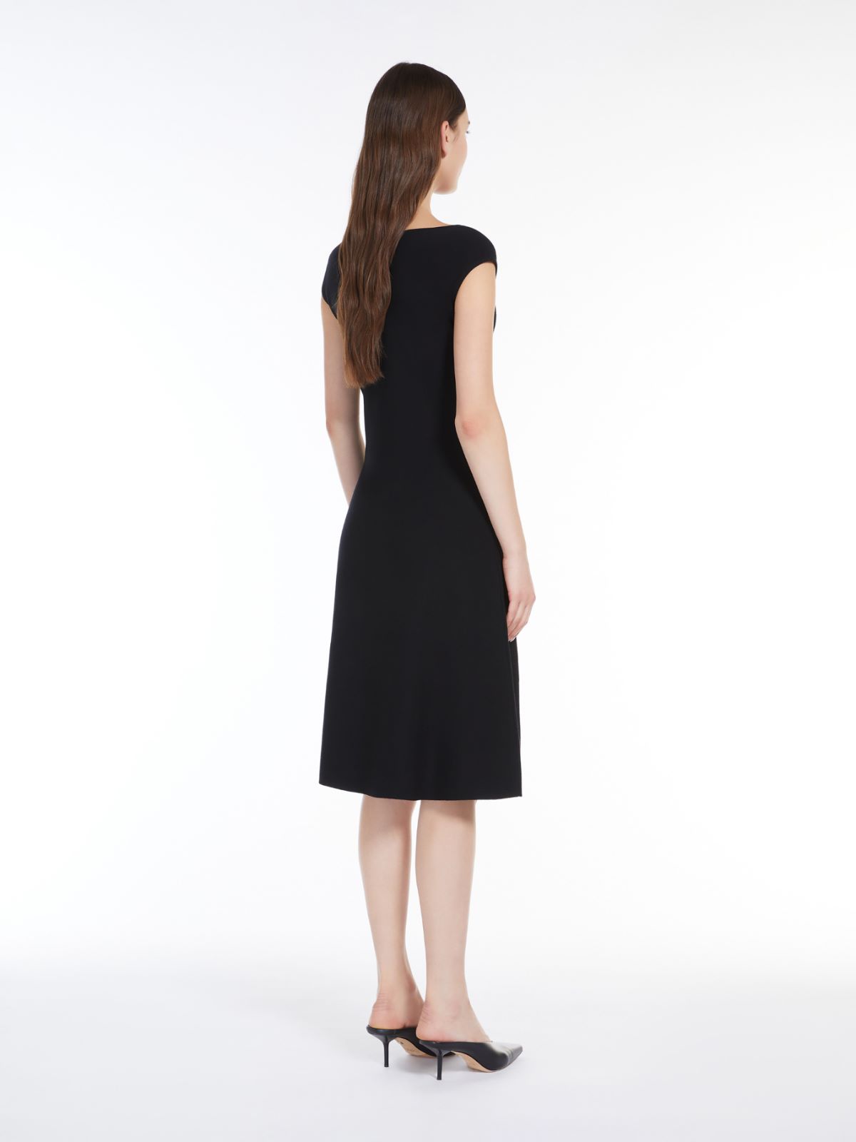 Stretch-viscose flared dress