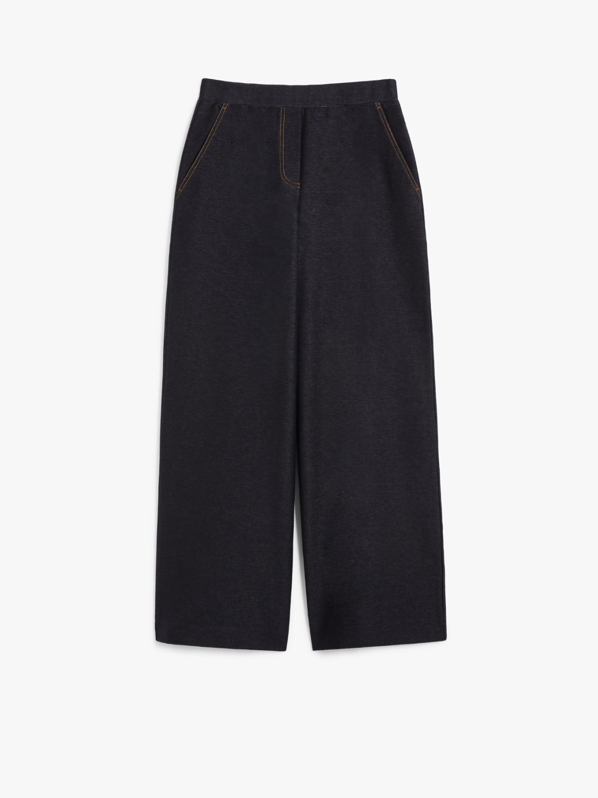 Wide jersey trousers