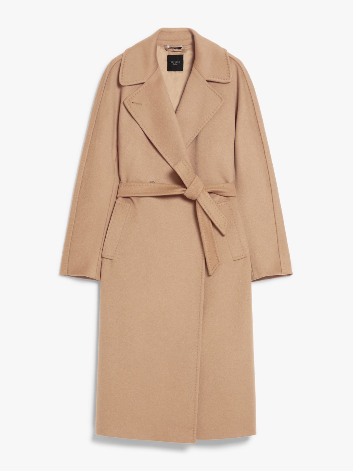 Belted cashmere coat