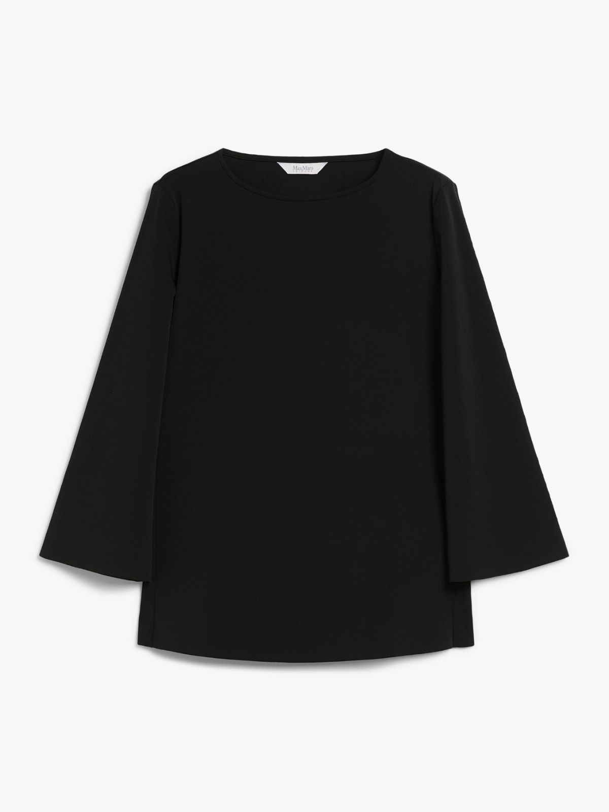 Technical jersey flared blouse