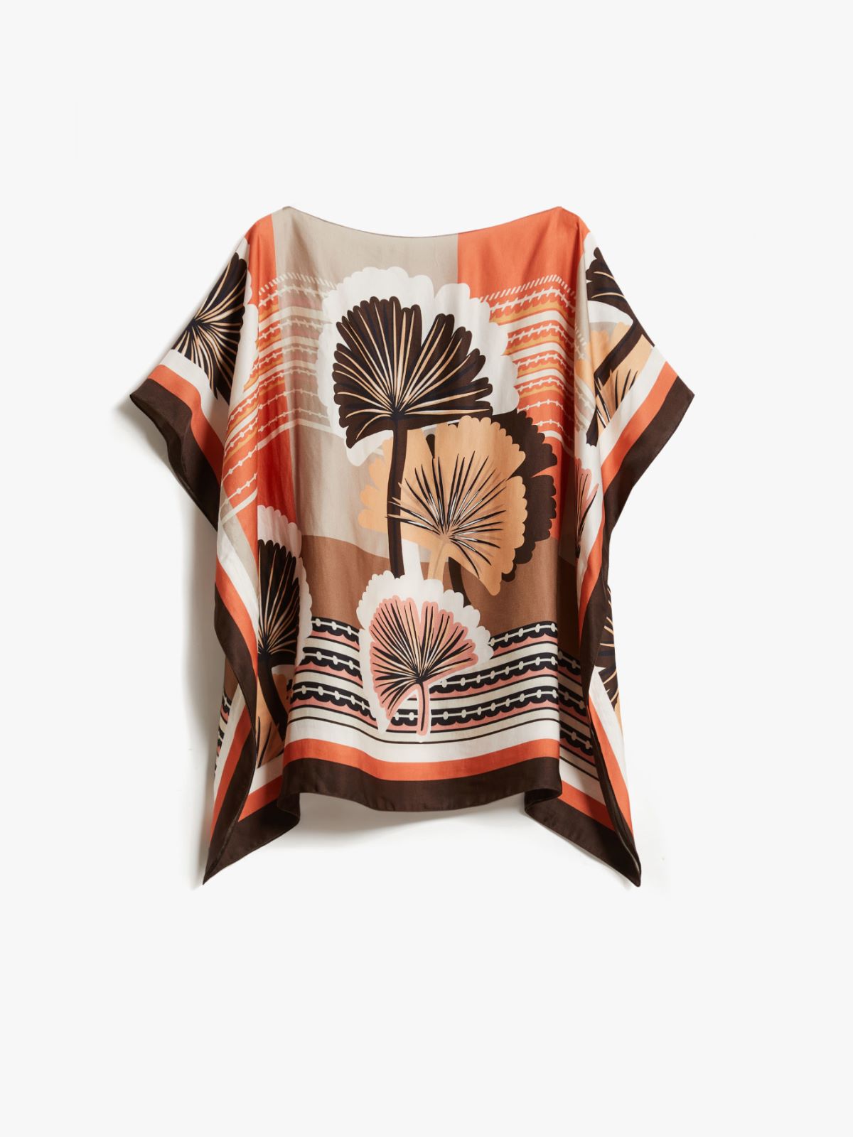 Printed satin blouse