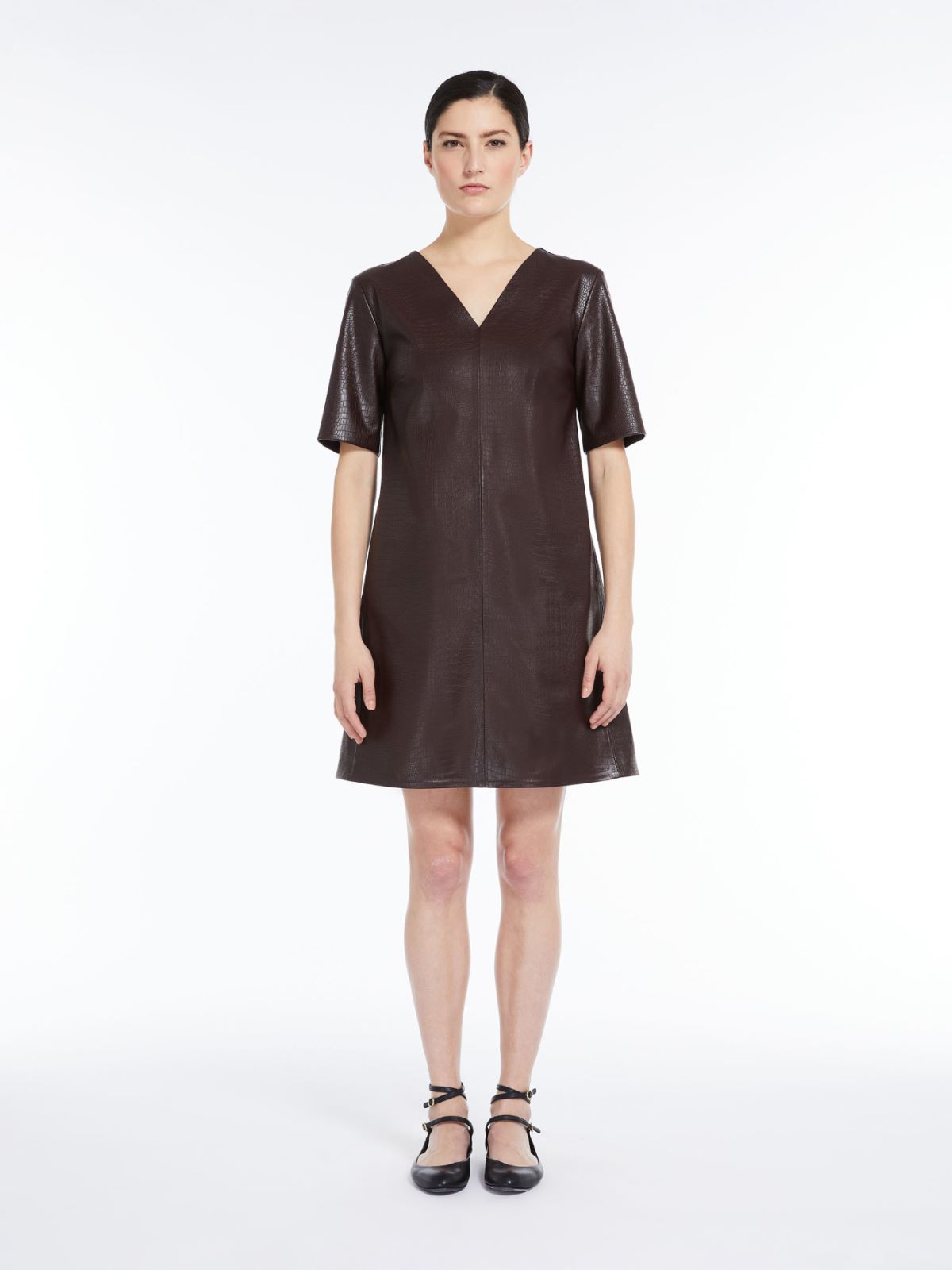 Crocodile-print dress