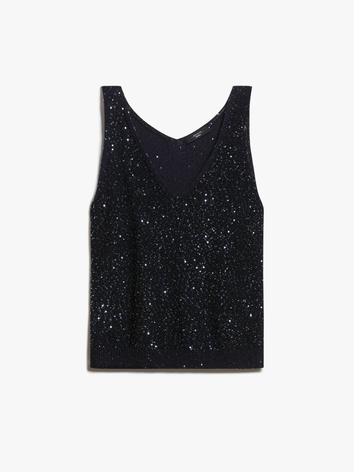 Relaxed-fit sequin top