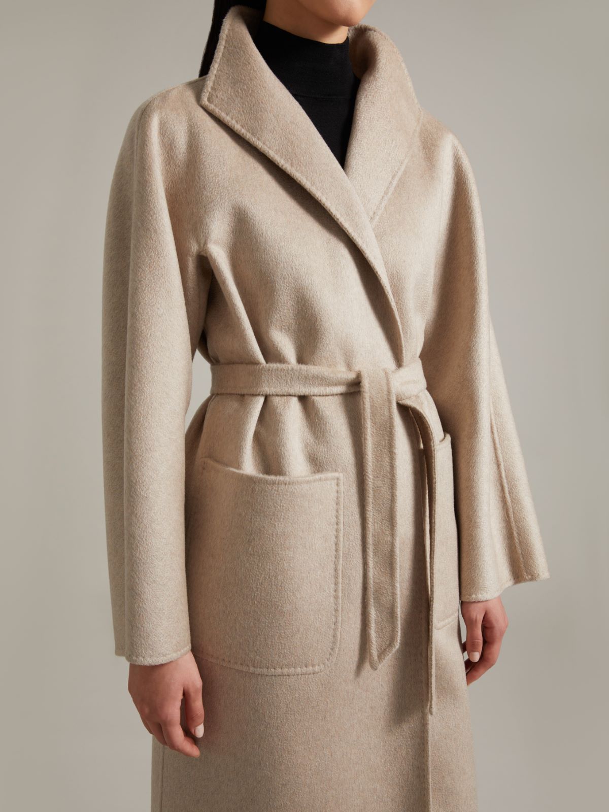 Cashmere cardigan coat