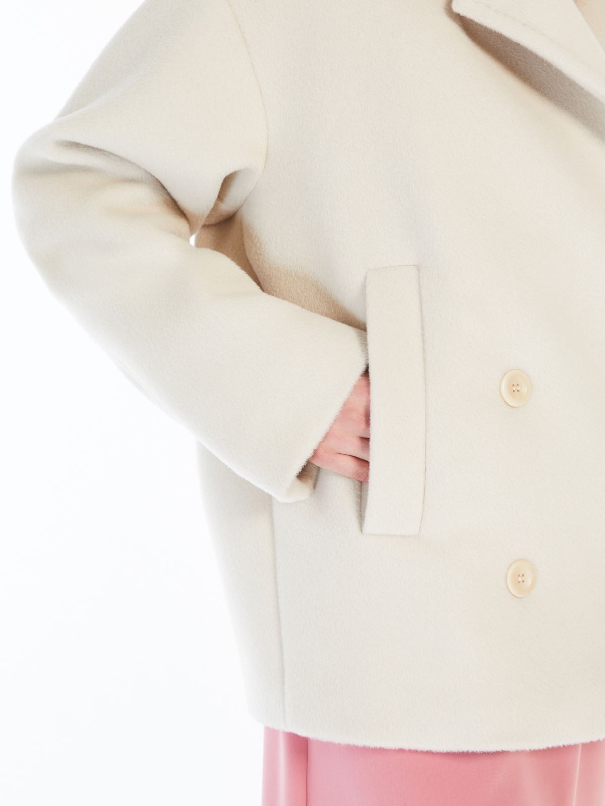 Wool and alpaca pea coat