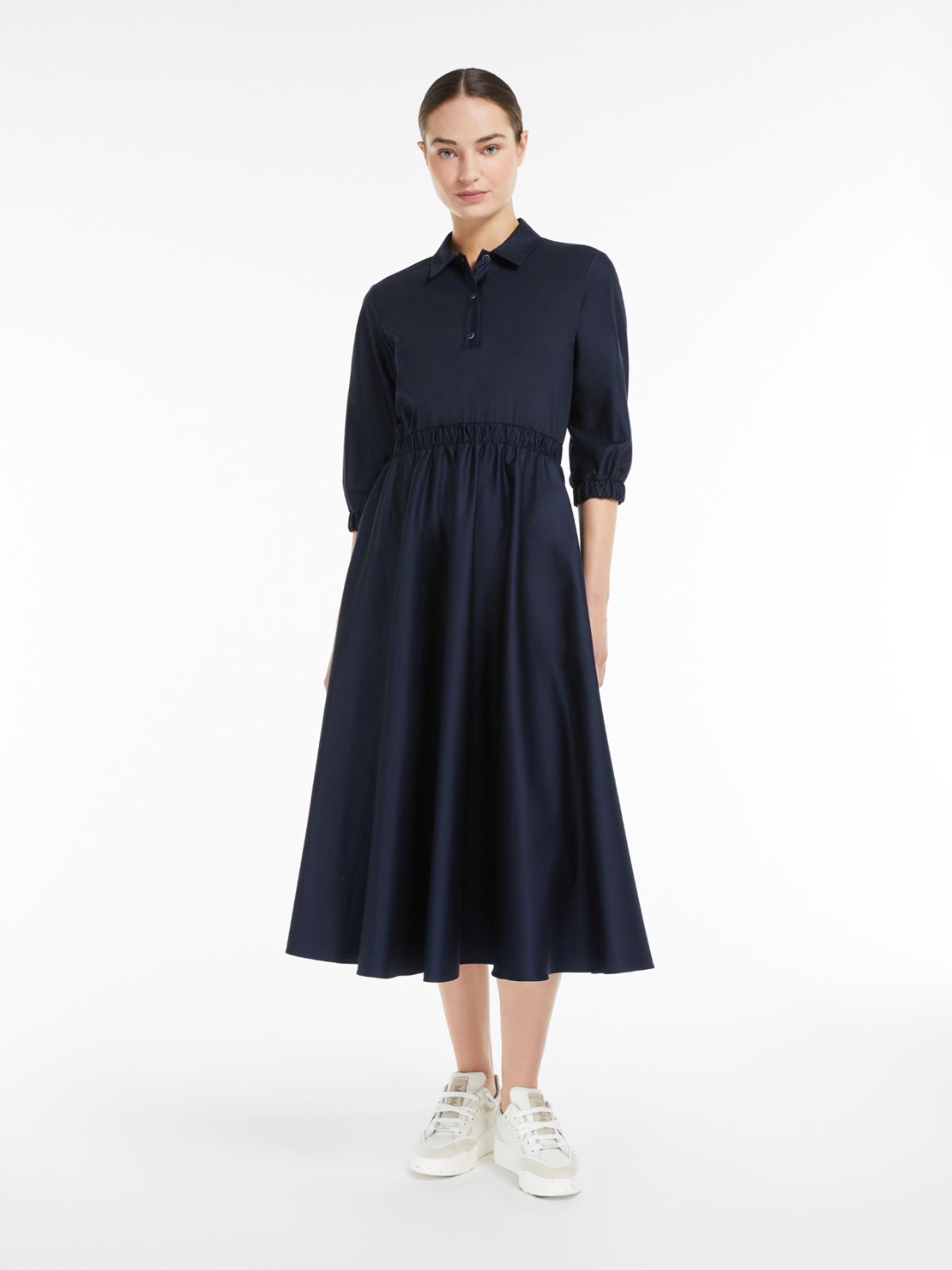 Jersey and satin dress