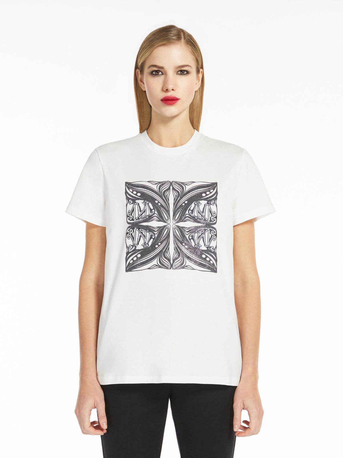 Jersey t-shirt with embroidery