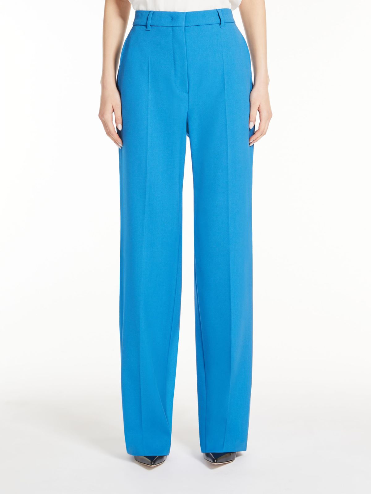 Wool crepe trousers