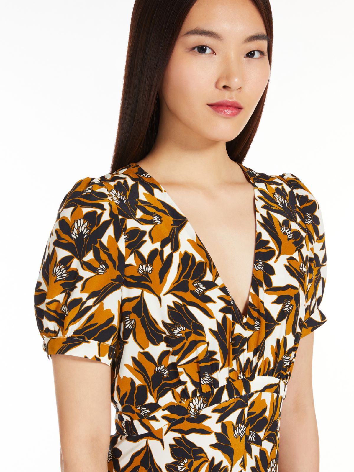 Silk crepe de chine dress