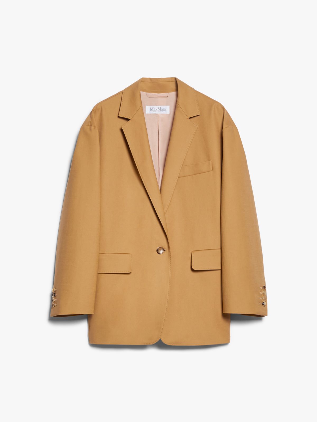Oversize blazer in cotton canvas