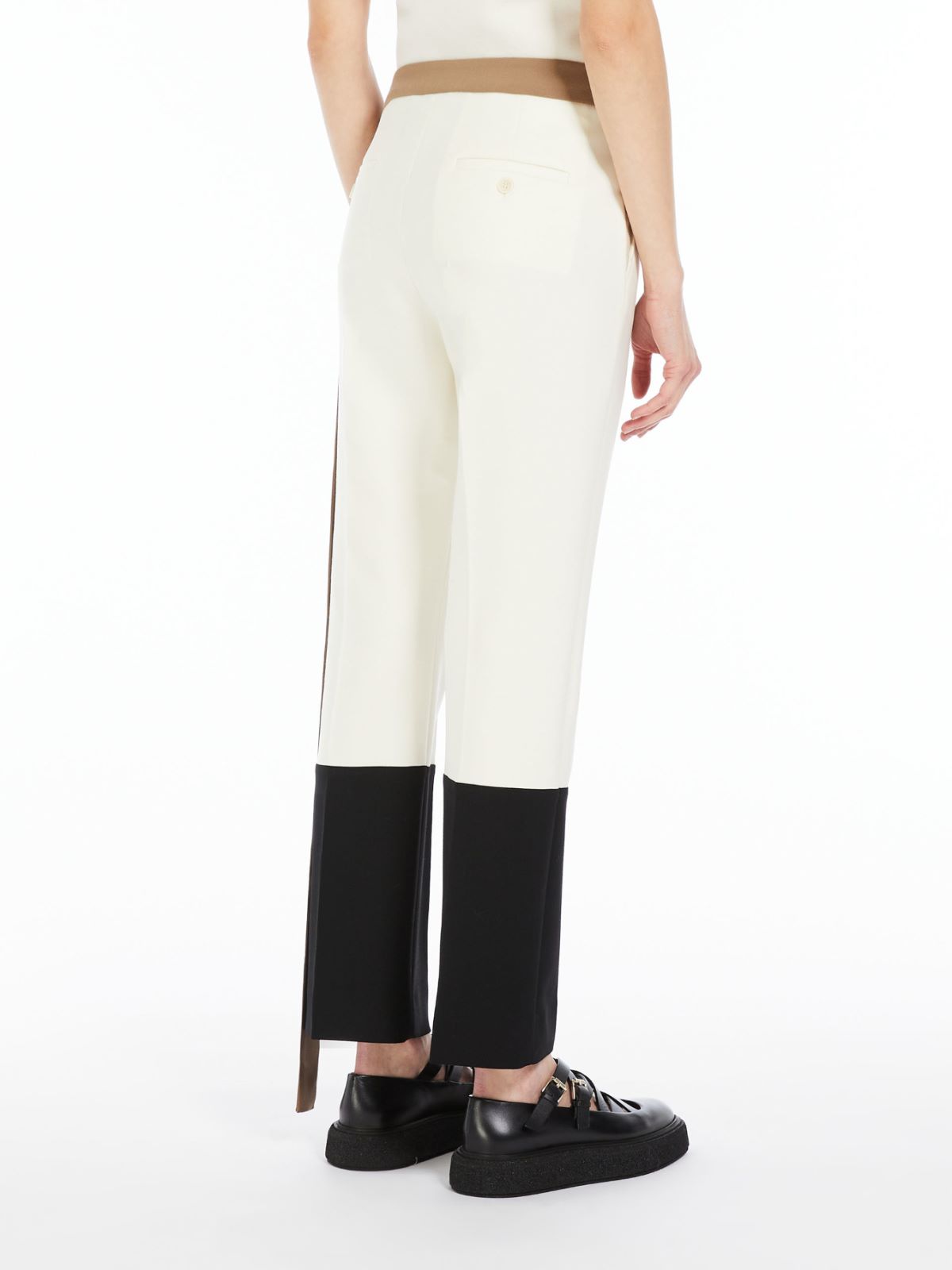 Wool crêpe slim-fit trousers