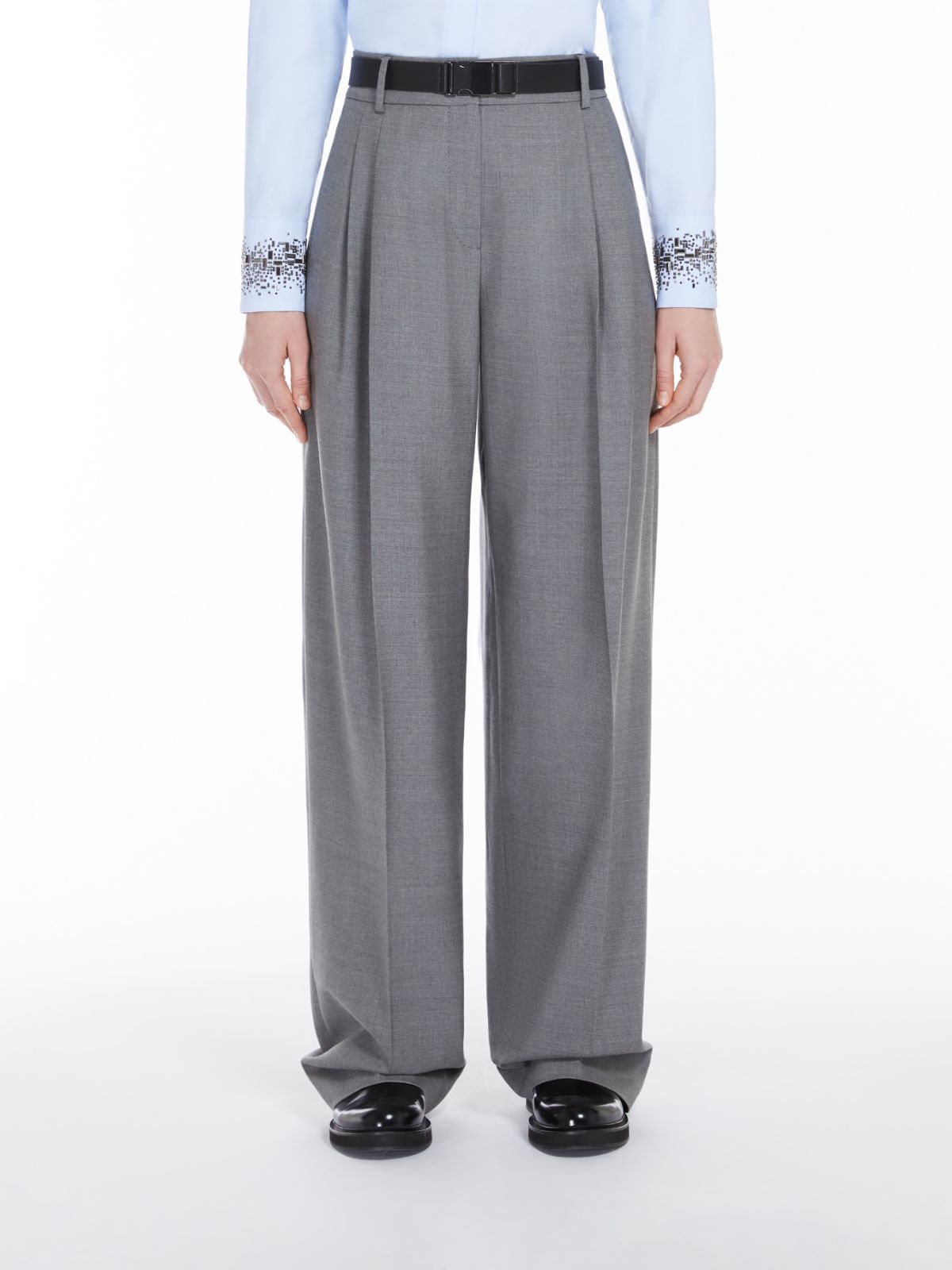 Wool twill trousers