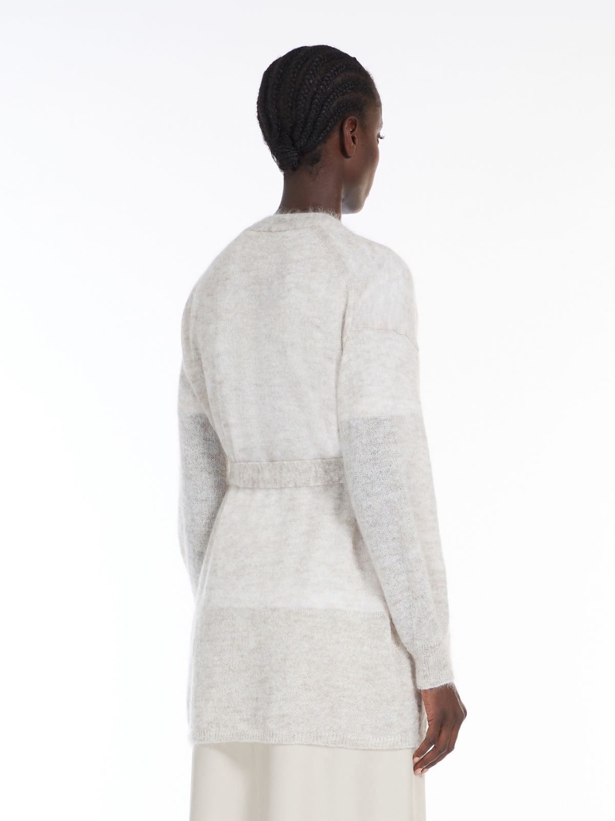 Mohair yarn cardigan