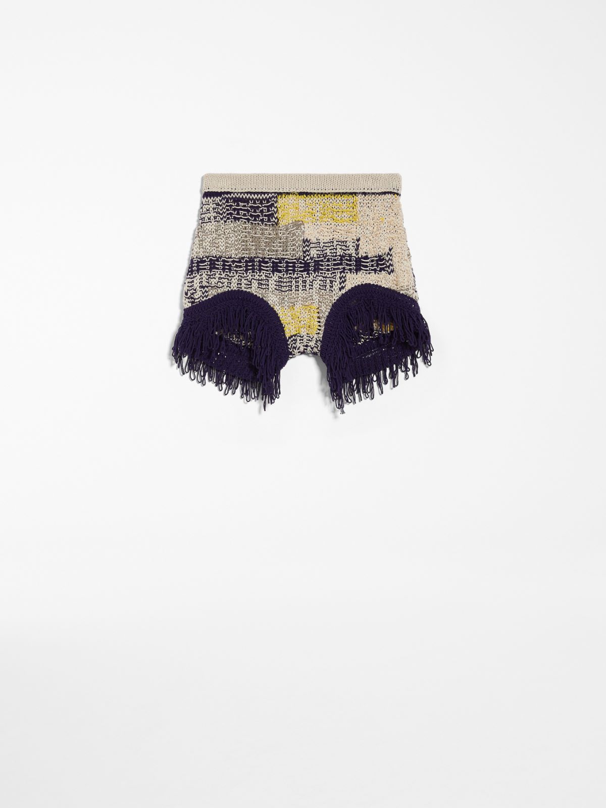 Knit culottes with fringe