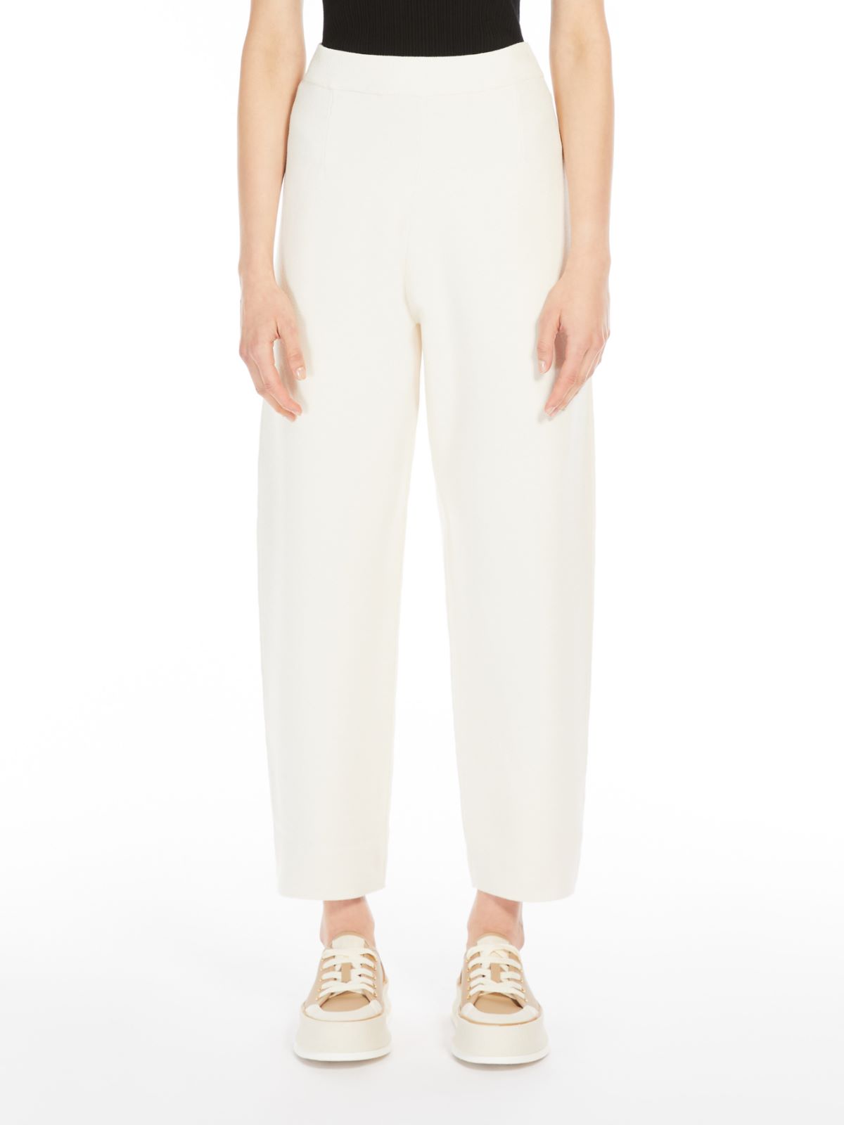 Stretch viscose trousers