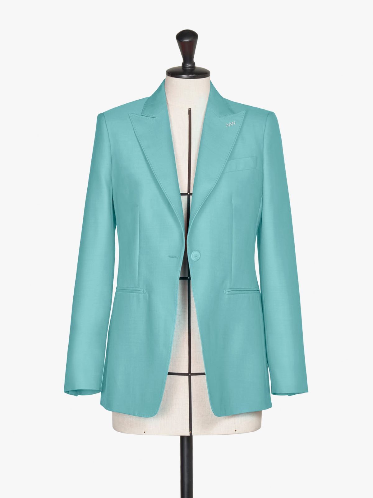 Wool and silk duchess satin blazer