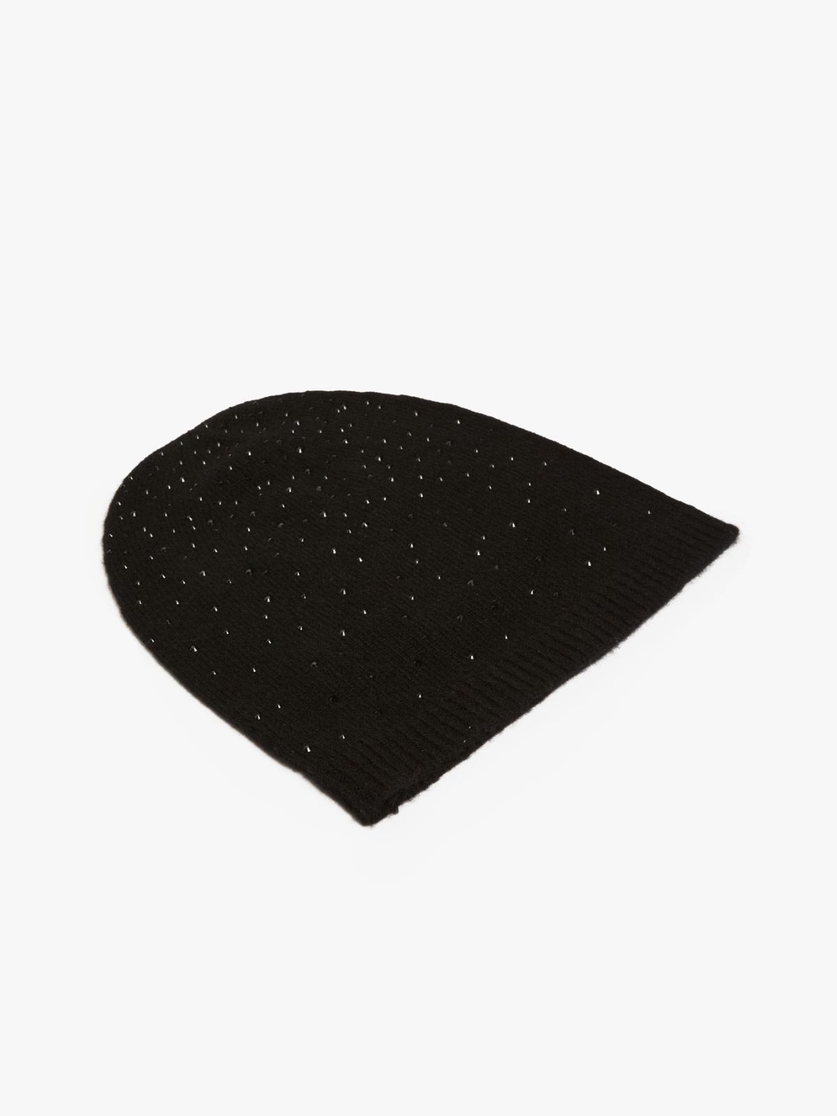 Cashmere and rhinestone beanie