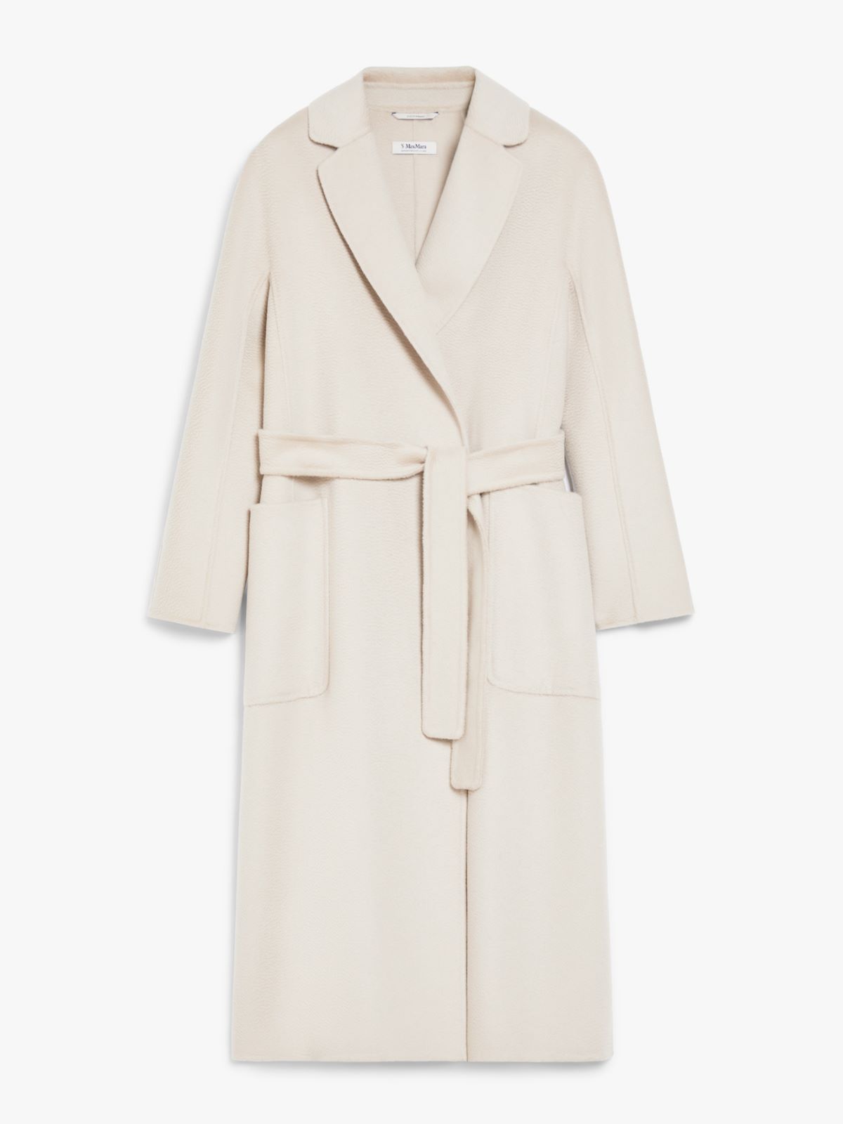 Cashmere and wool wrap coat