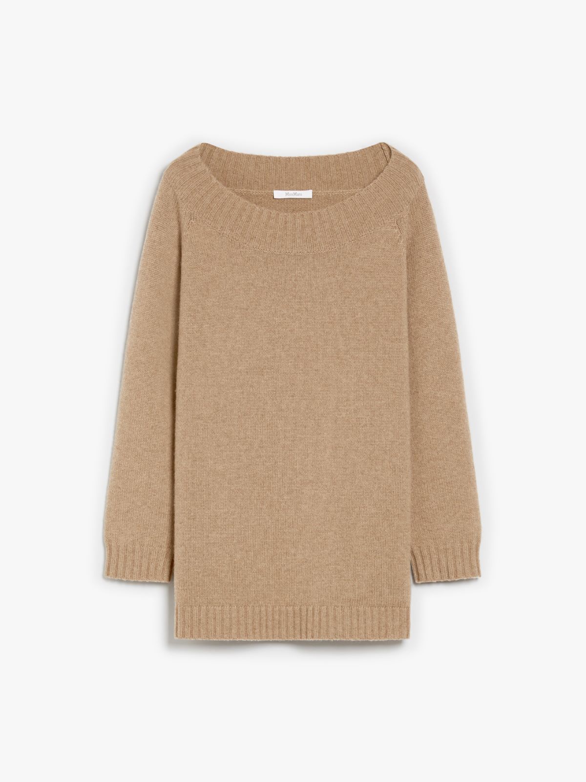 Off-the-shoulder wool and cashmere jumper