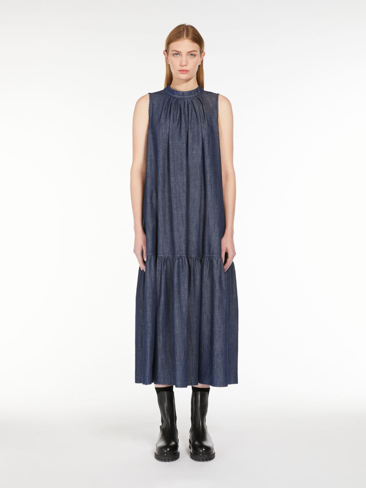 Long denim dress