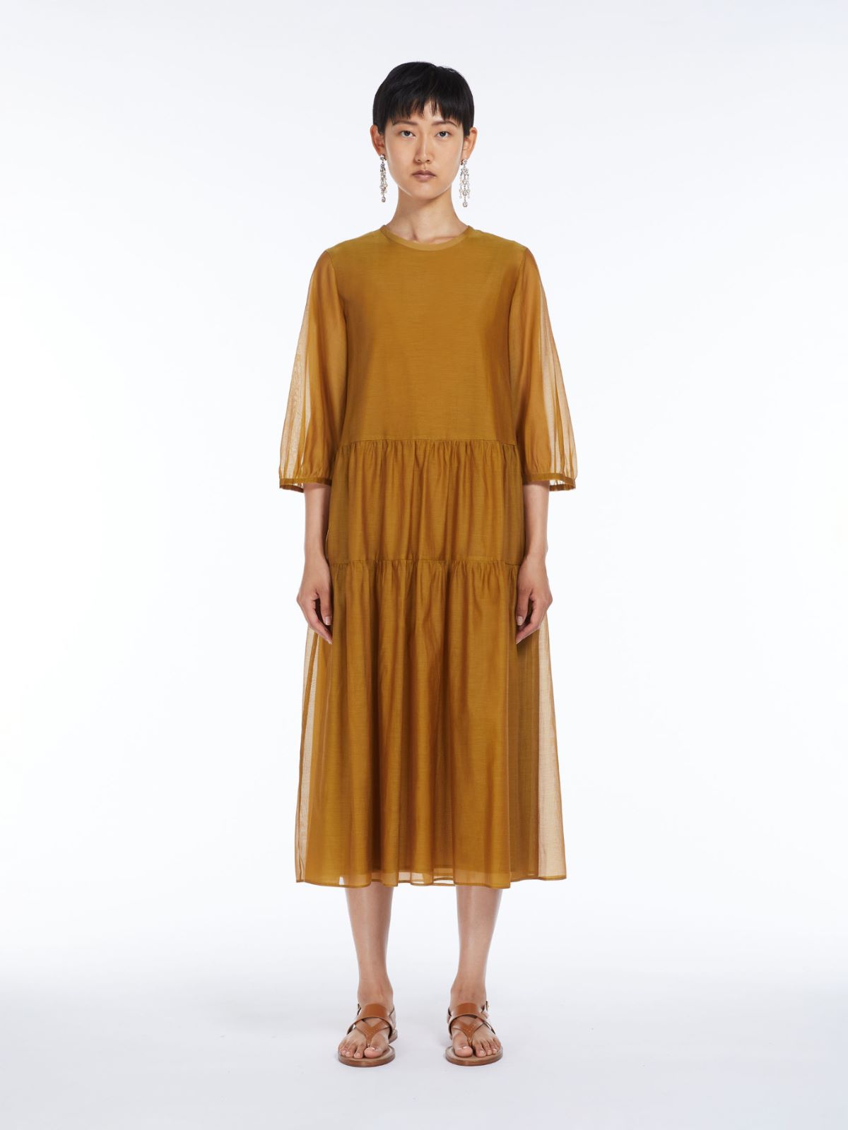 Cotton and silk voile dress