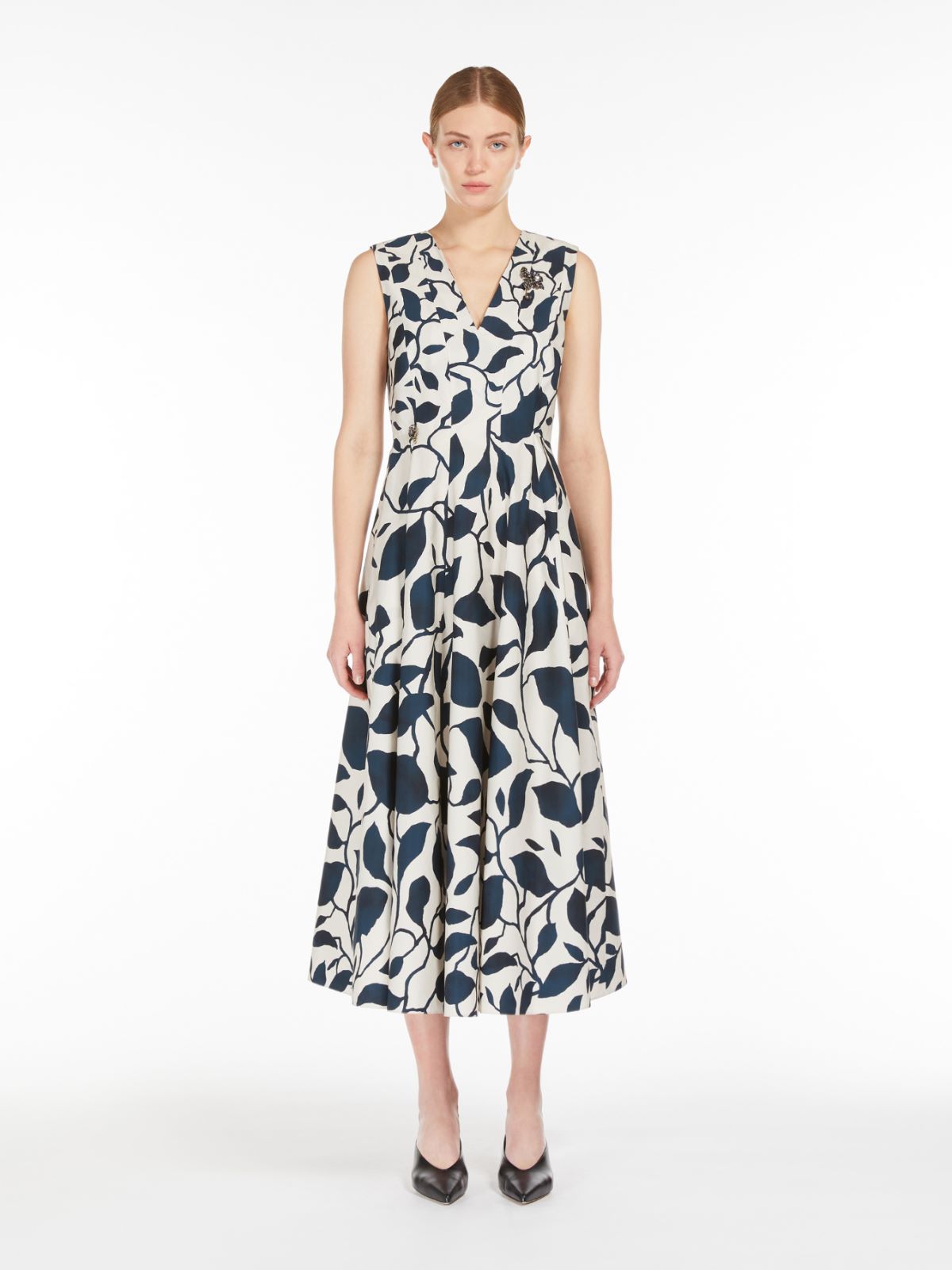 Printed cotton sleeveless dress