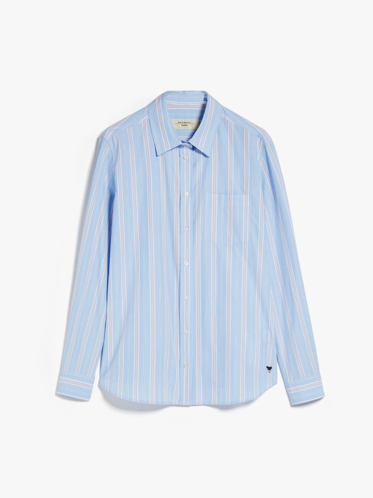 Striped poplin shirt