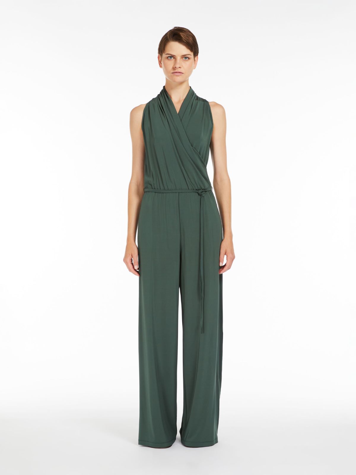 Viscose crepe jersey jumpsuit