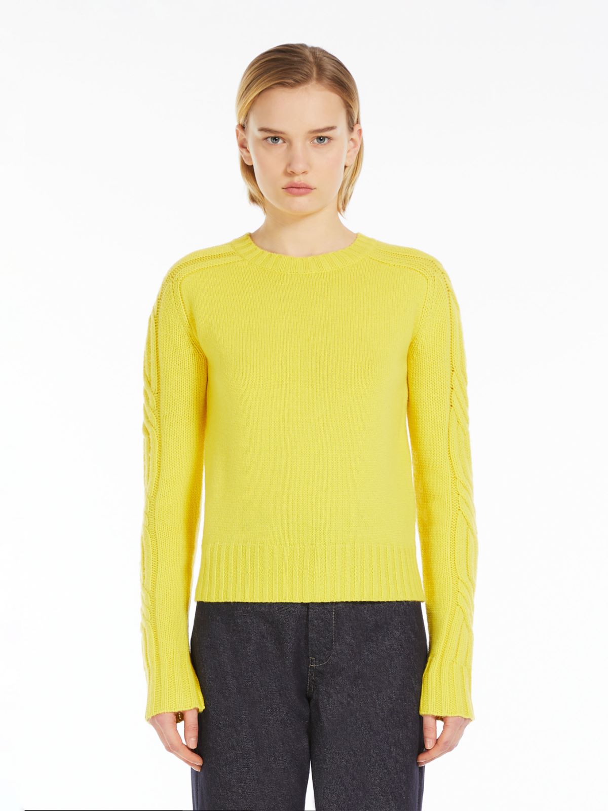 Pure cashmere crew-neck jumper