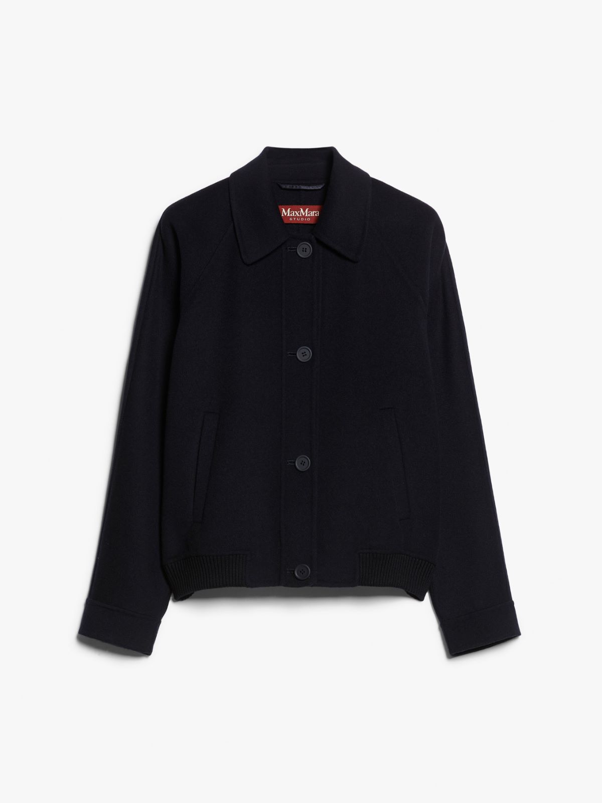 Wool, cashmere and silk bomber jacket