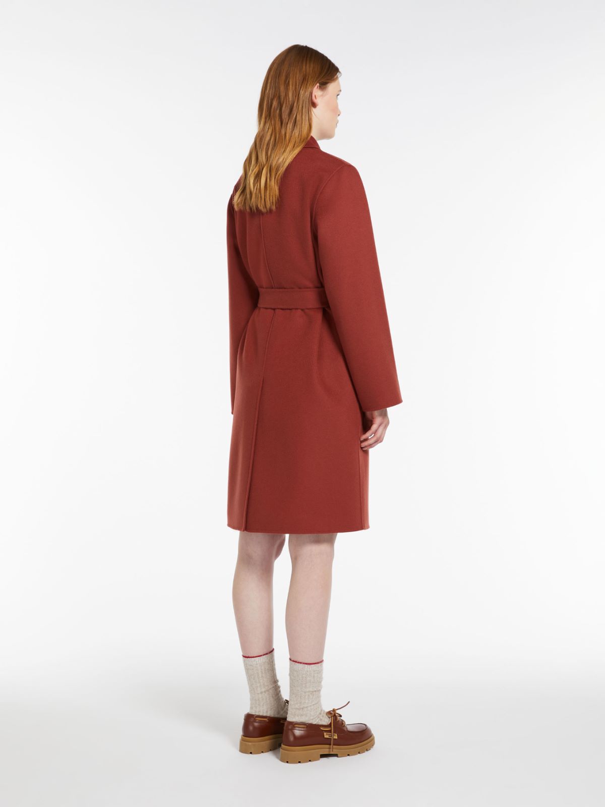 Double-breasted wool coat